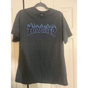 Thrasher Shirt Adult L Gray Purple Skateboard Skating Magazine